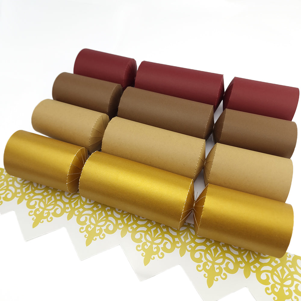 Autumn Tones | Craft Kit to Make 16 Crackers | Recyclable | Optional Raffia