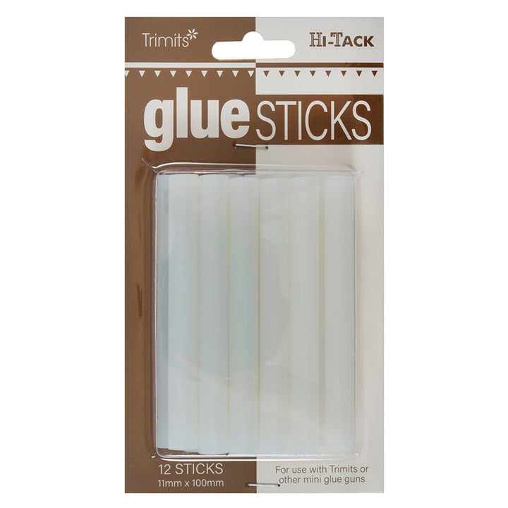 Replacement Hot Glue Sticks | Hi-Tack | Opaque | 11mm x 10cm | 12Pk