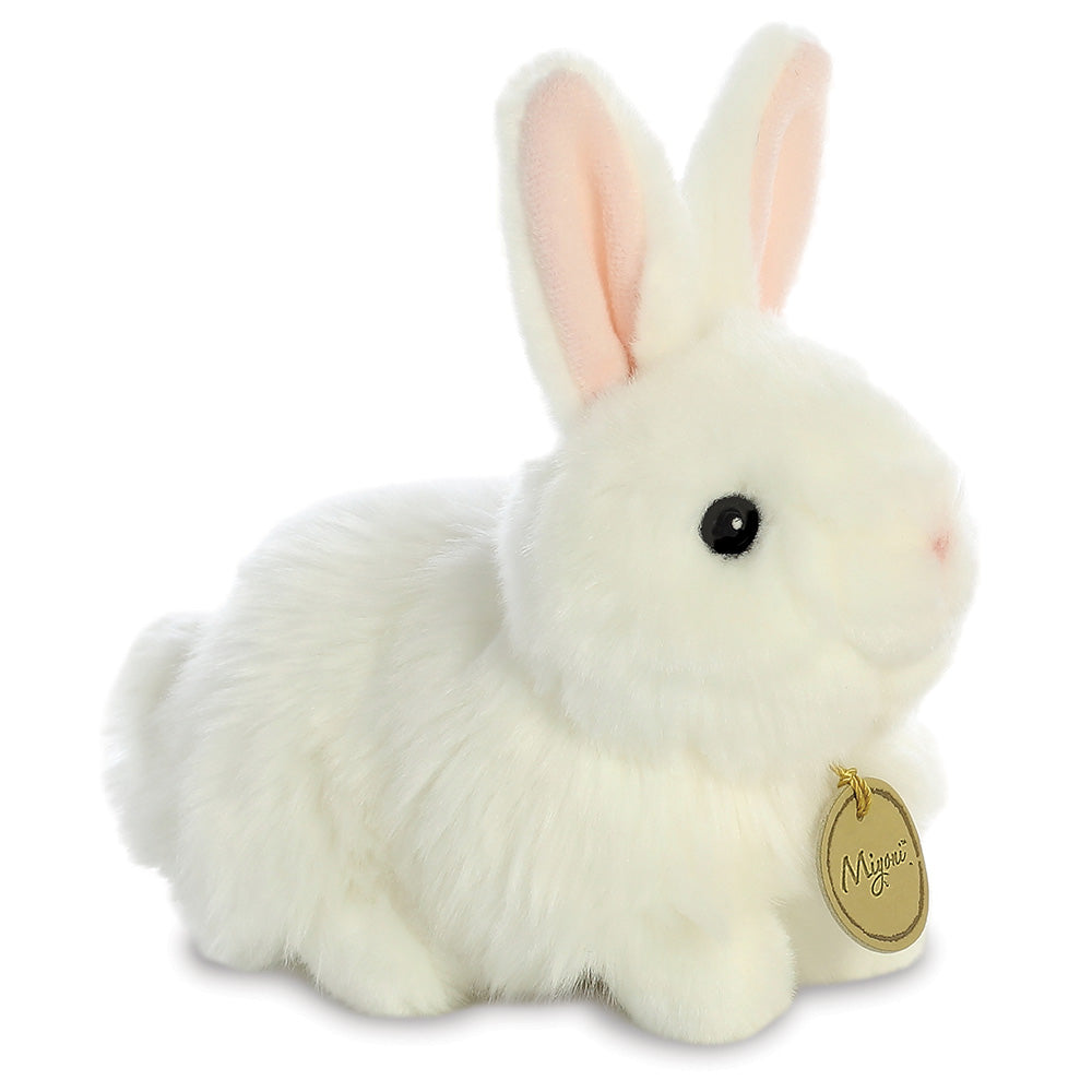 19cm Angora White Bunny Soft Plush Cuddly Toy Gift