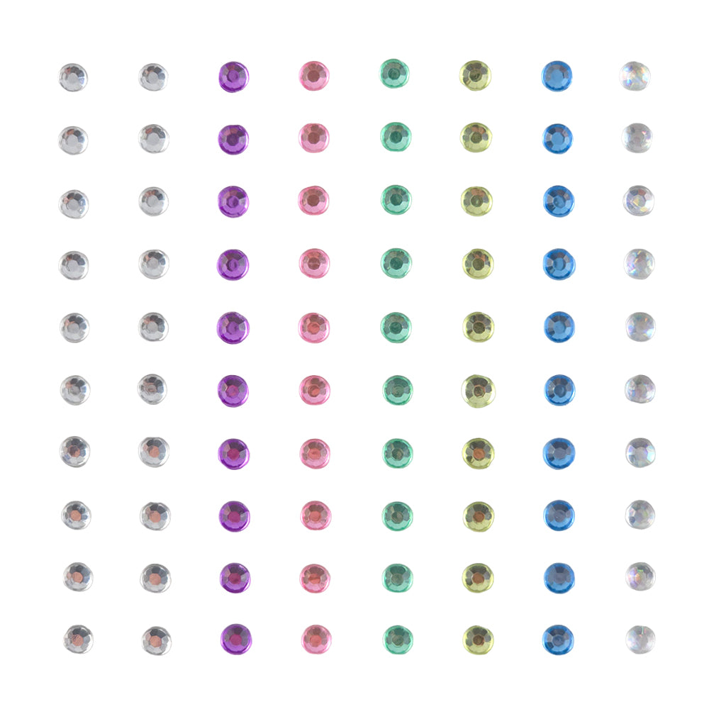 Self Adhesive Gems or Pearls | 4mm | 80 per Sheet | Crafts &amp; Papercrafts