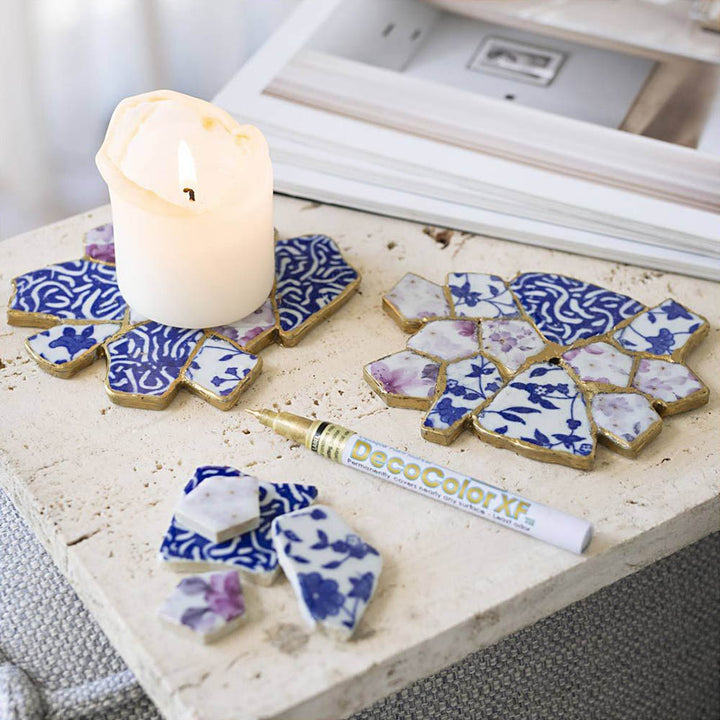 Kintsugi Complete Craft Kit | Makes 2 Coasters | Adult Crafts