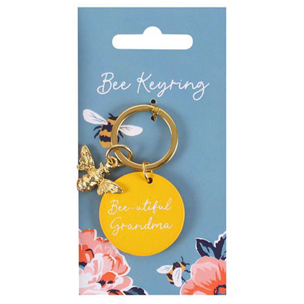 Bee-utiful Grandma Keyring | Golden Bee | Mini Gift | Cracker Filler