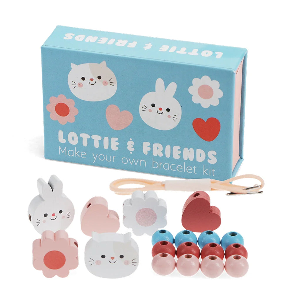 Cute Animals | Wooden Bead Bracelet Craft Kit | Little Gift |Cracker Filler