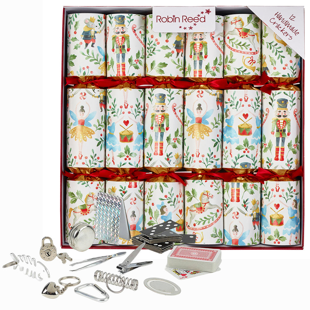 12 Nutcracker & Fairy Design Crackers | With Plastic Free Gifts | Ready Made
