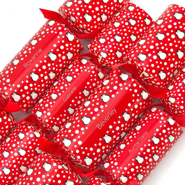 Personalised Cracker Making Craft Kit | Snowtime Penguin | Makes 4 or 6 Crackers