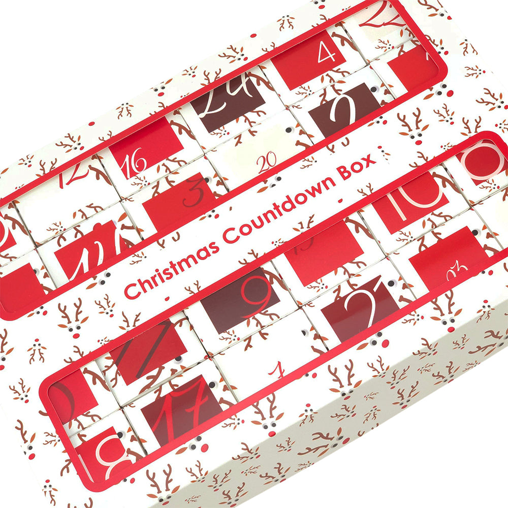 Advent Calendar Making Kit | 24 Cube Boxes & Outer Box | Googly Rudolph