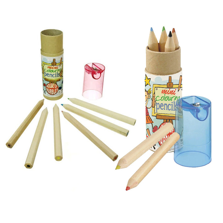 Coloured Crayons & Sharpener Tube | Cracker Filler | Mini Gift