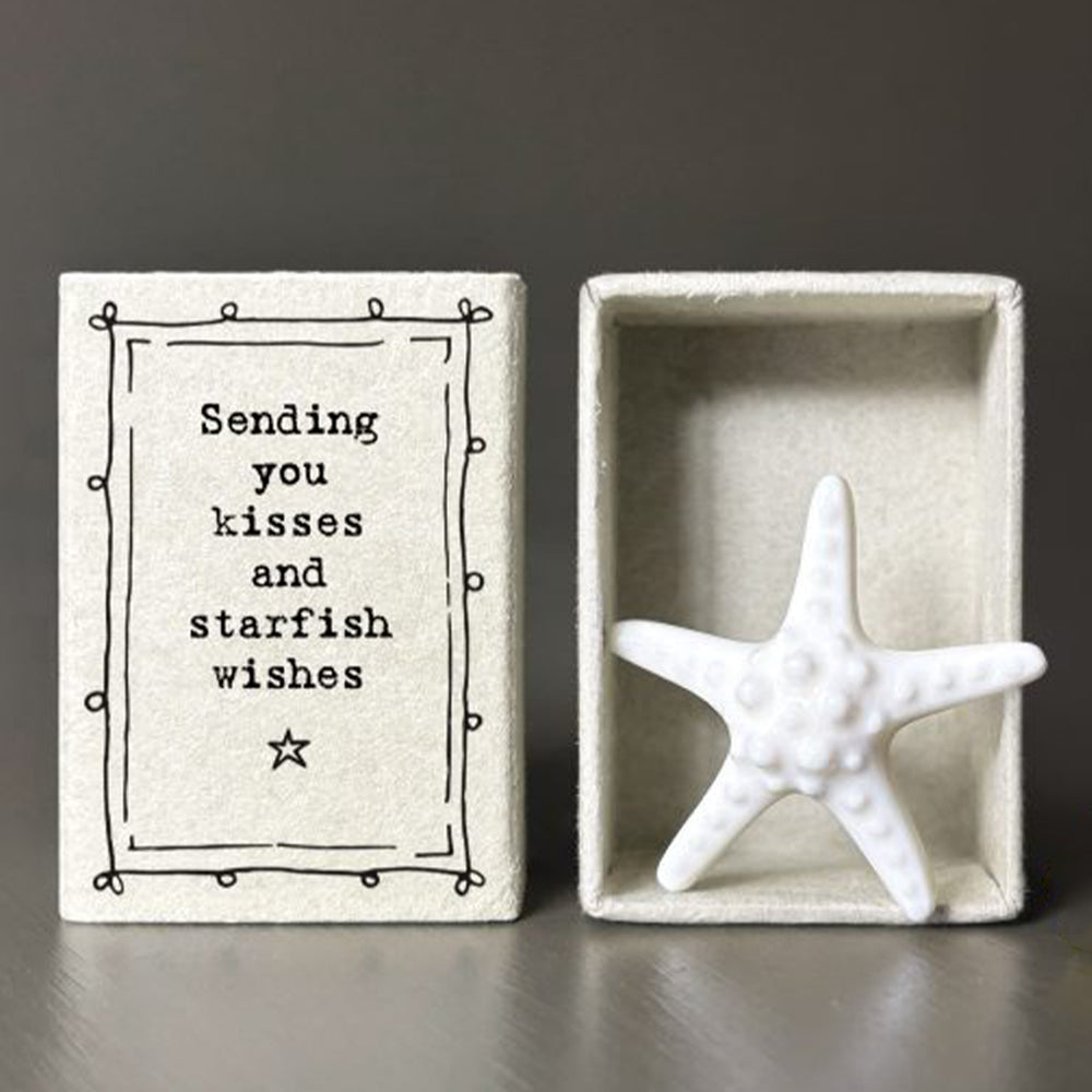 Sending You Kisses & Starfish Wishes | Porcelain Starfish | Cracker Filler Gift