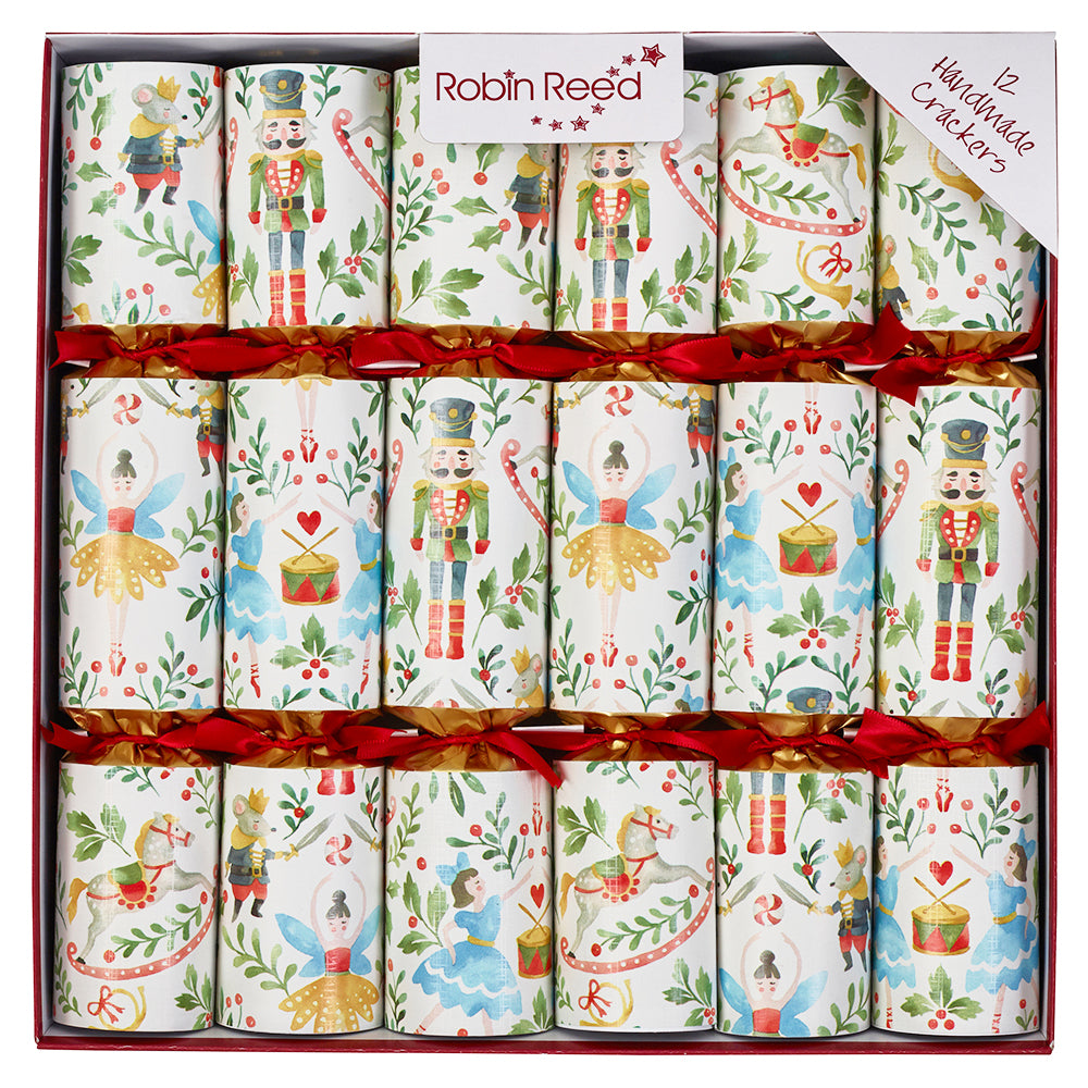 12 Nutcracker & Fairy Design Crackers | With Plastic Free Gifts | Ready Made
