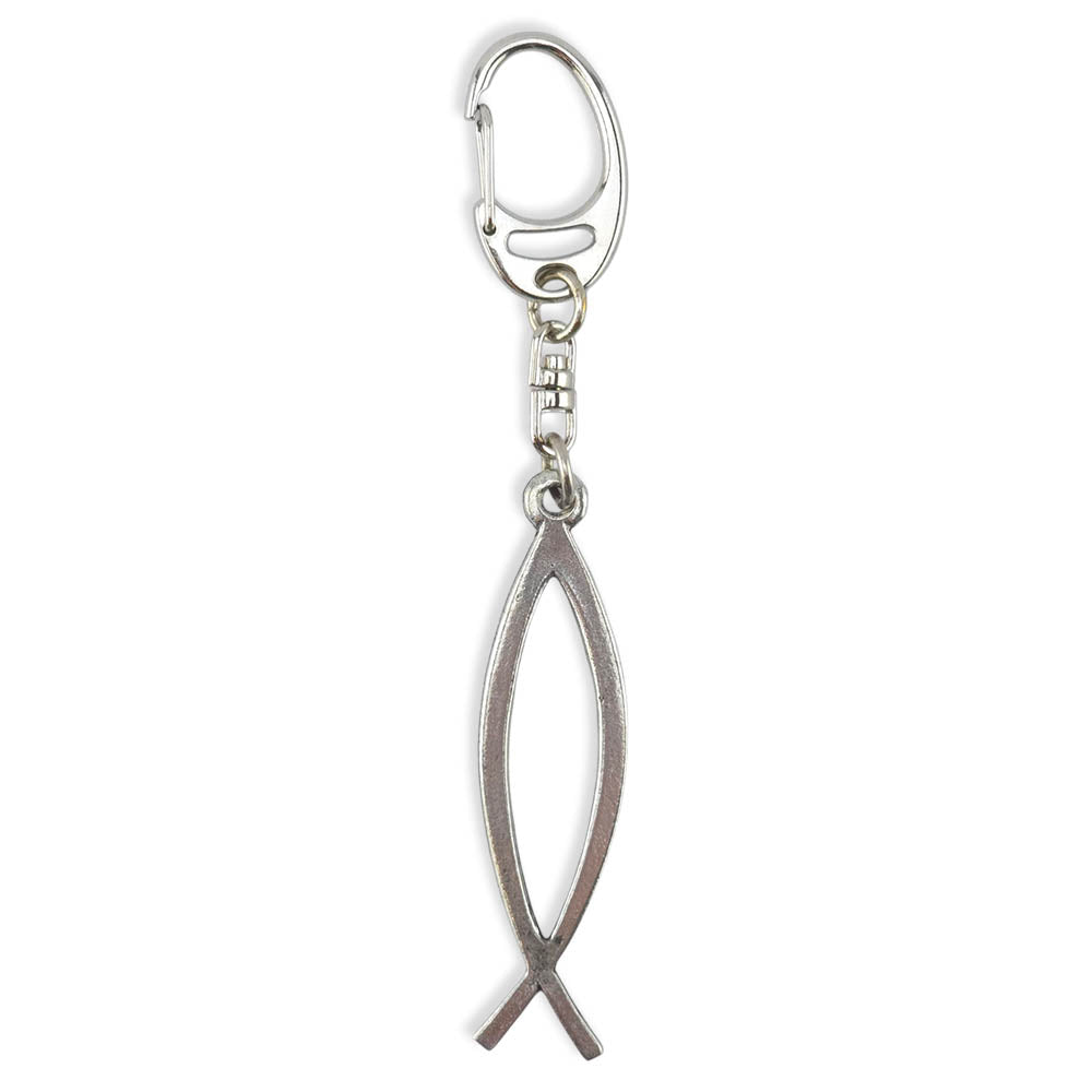 Christian Fish | Chunky English Pewter 3D Keyring | Little Gift | Cracker Filler