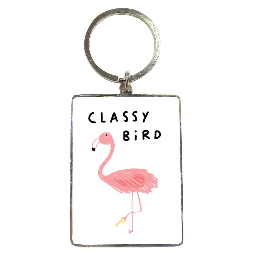 Classy Bird | Metal Keyring | Little Gift | Cracker Filler
