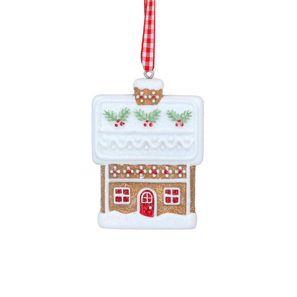 Iced Gingerbread House Ornament | Christmas Tree Decoration | Cracker Filler Gift