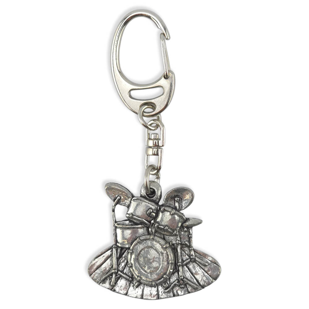 Drum Kit | Chunky English Pewter 3D Keyring | Little Gift | Cracker Filler