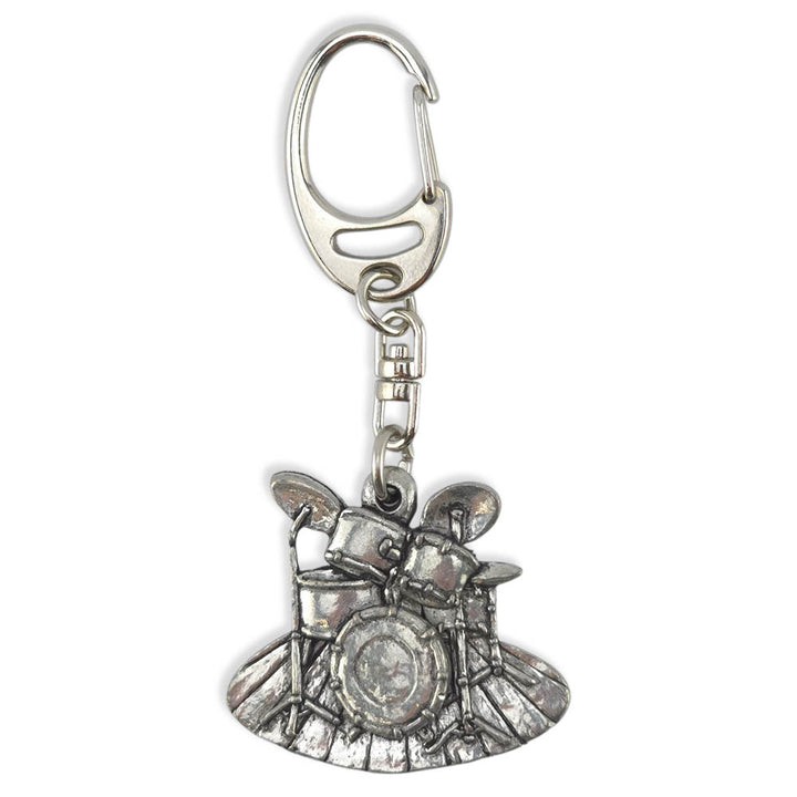 Drum Kit | Chunky English Pewter 3D Keyring | Little Gift | Cracker Filler