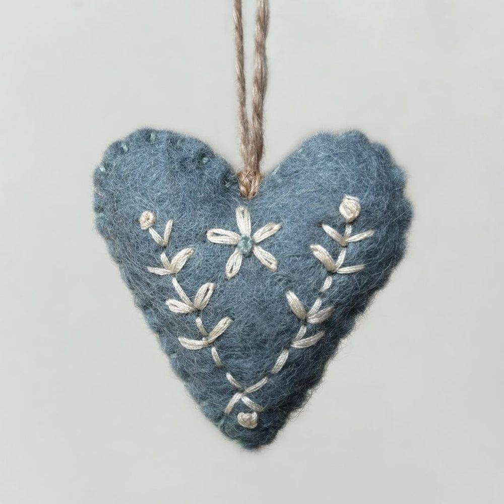 Folk Art Floral Heart Ornament | Hanging Decoration | Cracker Filler