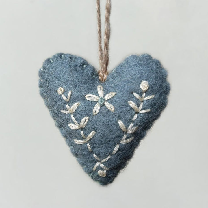 Folk Art Floral Heart Ornament | Hanging Decoration | Cracker Filler