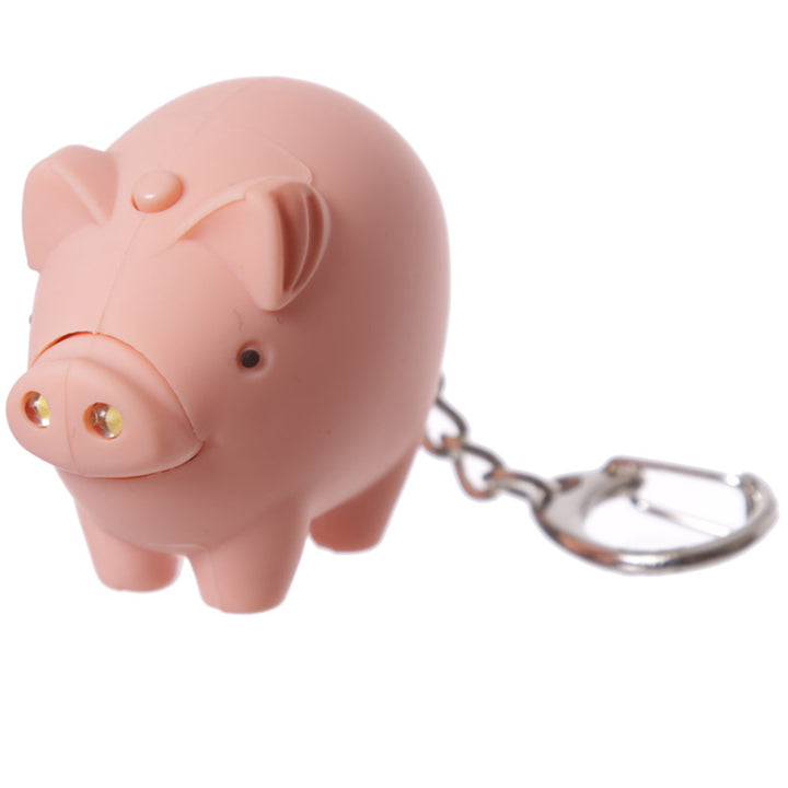 Little Piggy Keyring | LED Torch &amp; Oinking Sound | Mini Gift | Cracker Filler