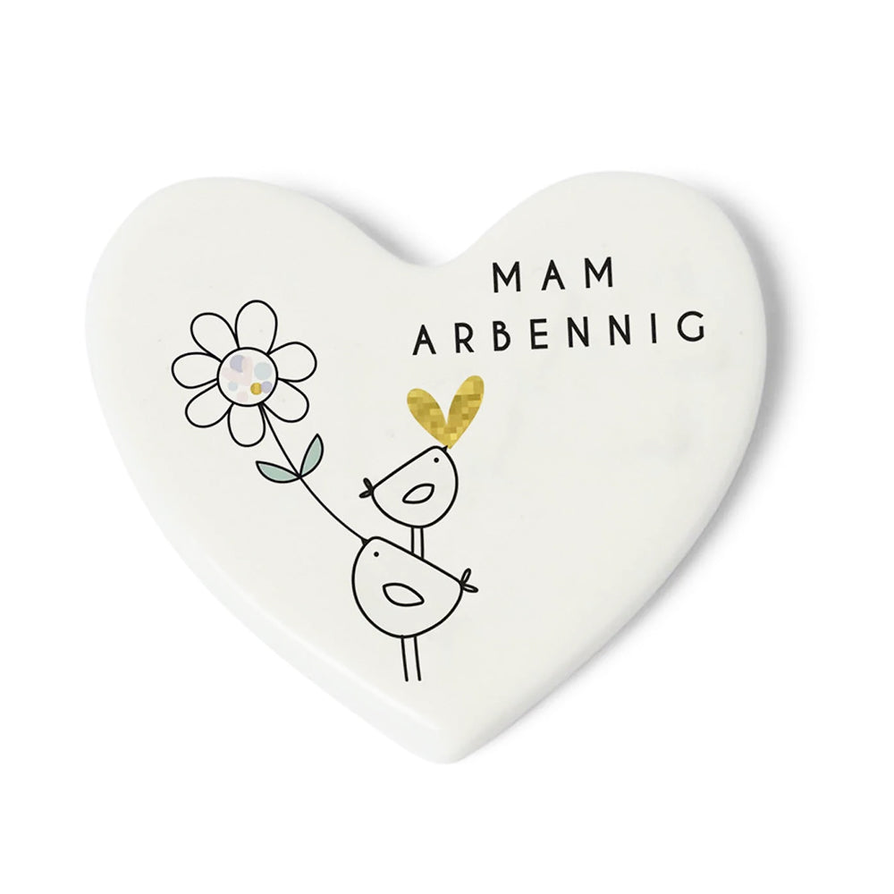 Mam Arbennig  | Mini Welsh Worded Porcelain Token | Cracker Filler Gift