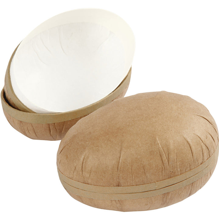 Three Opening Fillable Paper Mache Eggs to Decorate | Two Part | 12,15 &amp; 18cm