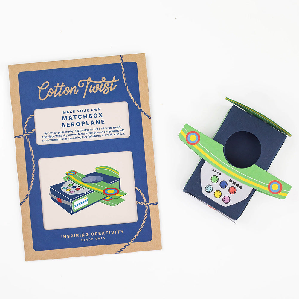 Make Your Own Matchbox Aeroplane | Complete Sustainable Craft Kit for Kids