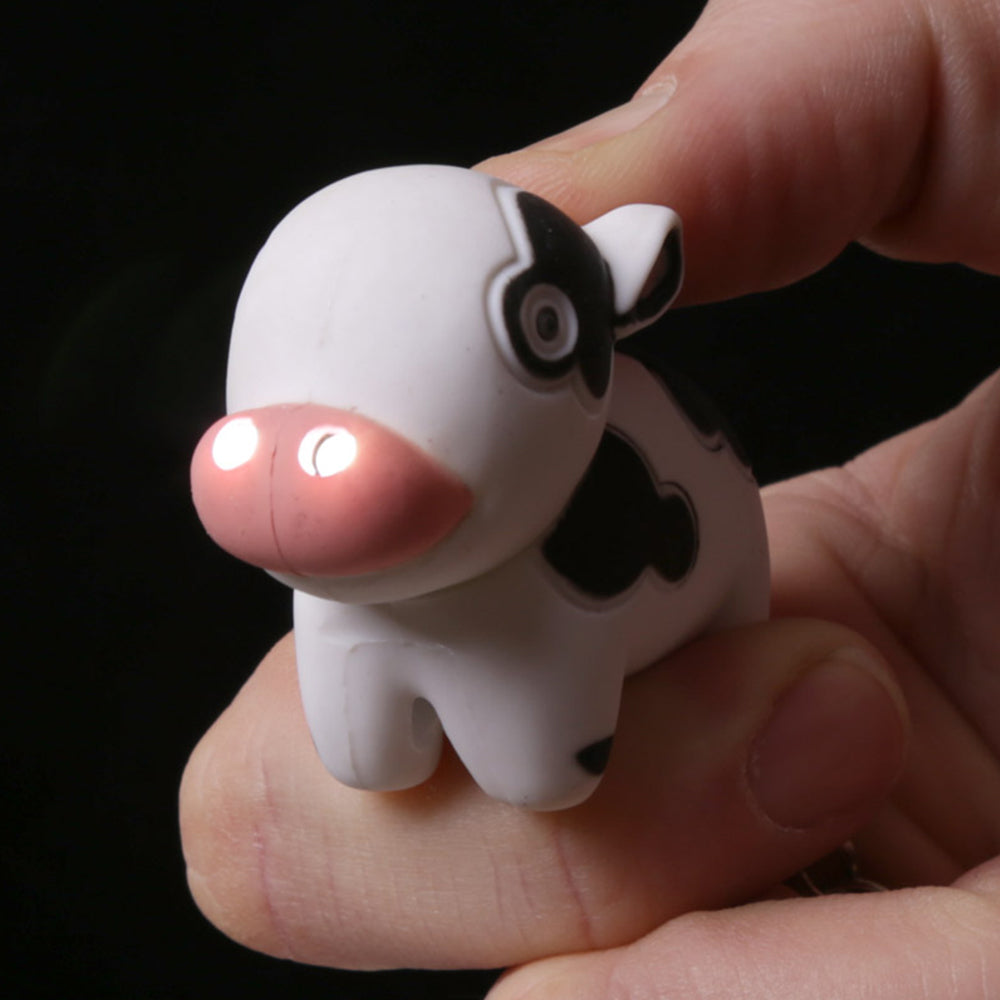 Little Cow Keyring | LED Torch & Mooing Sound | Mini Gift | Cracker Filler