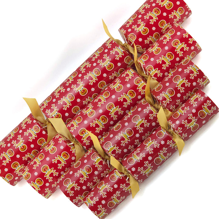 Reusable Keepsake Christmas Cracker Set | Cheery Rudolph | Luxury DIY