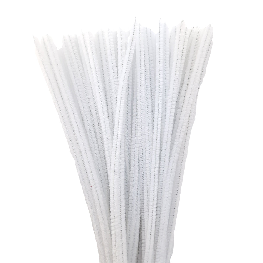 50Pk 6mm Single Colour Packs 30cm Chenille Stems Craft Pipe Cleaners