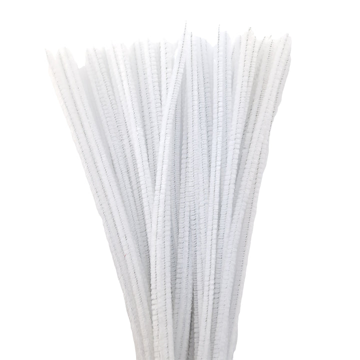 50Pk 6mm Single Colour Packs 30cm Chenille Stems Craft Pipe Cleaners