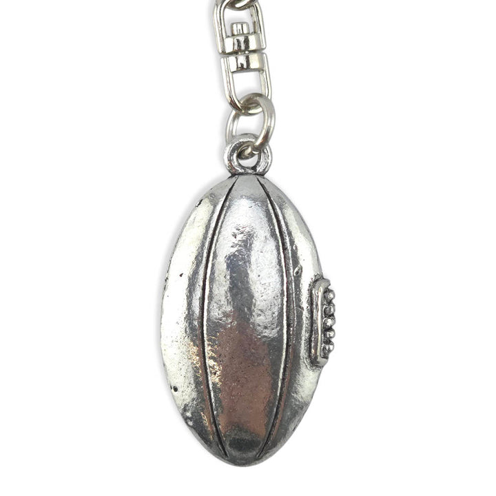 Rugby Ball | Chunky English Pewter 3D Keyring | Little Gift | Cracker Filler