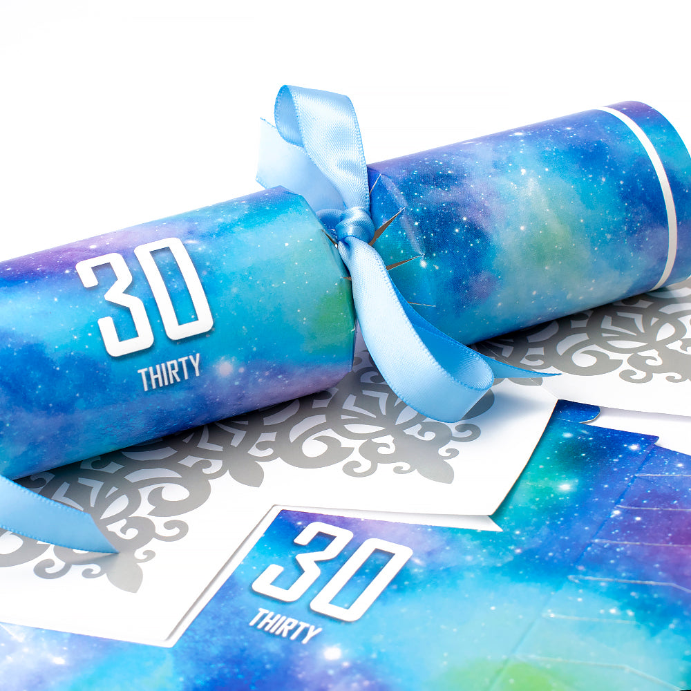 6 Large Galaxy - 30th Birthday Cracker Making Craft Kit - Make & Fill Your Own
