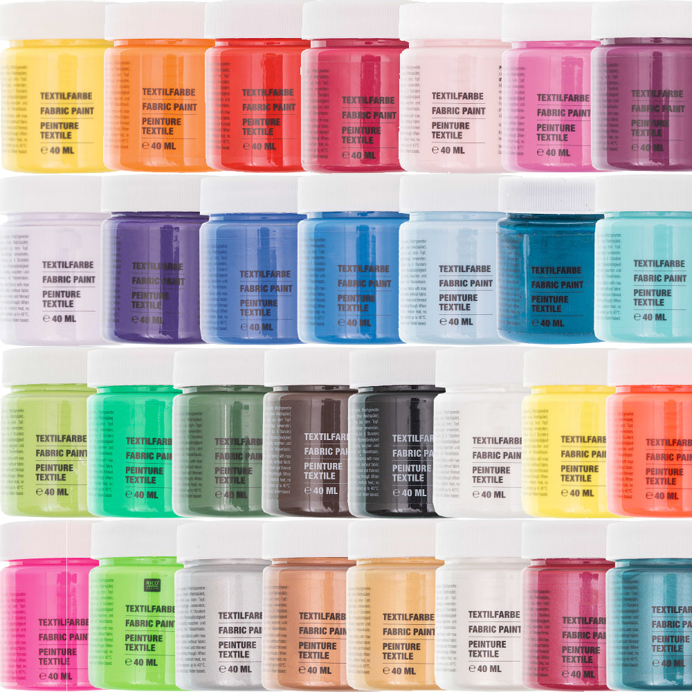 40ml Fabric Paint for Light Fabrics - All Colours