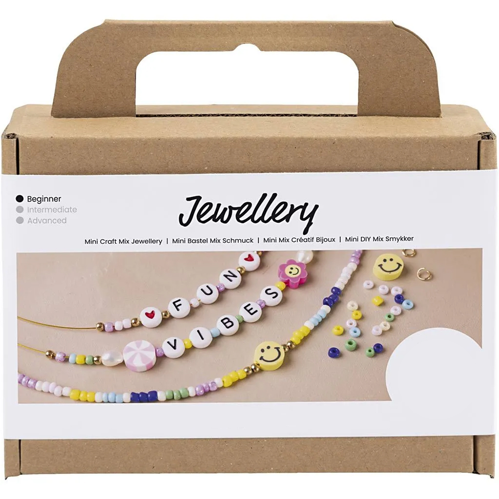 Fun Necklaces | Kids Jewellery Craft Kit | Makes 3 | Boxed Kit