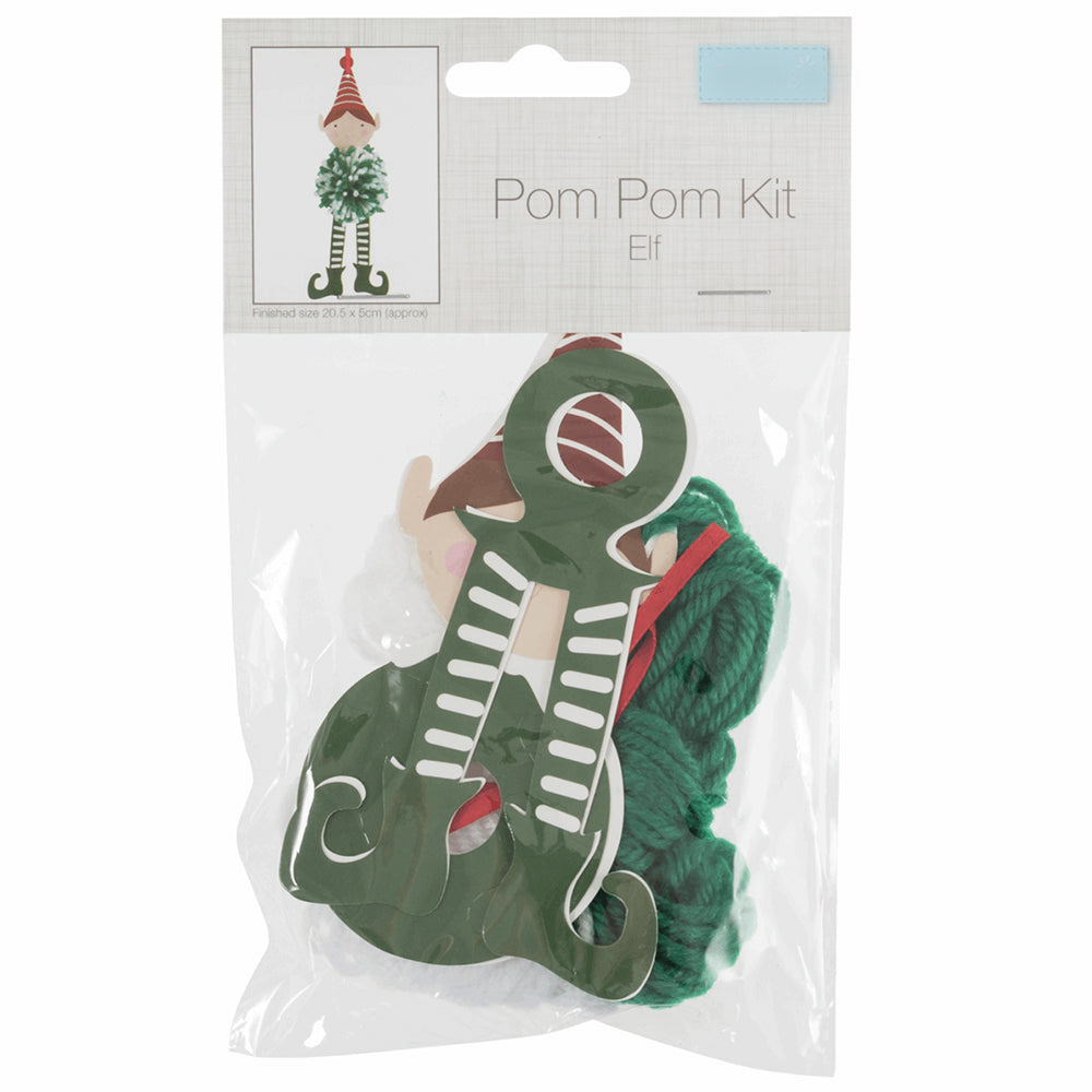 Christmas Elf Pom Pom Hanging Christmas Ornament Craft Kit