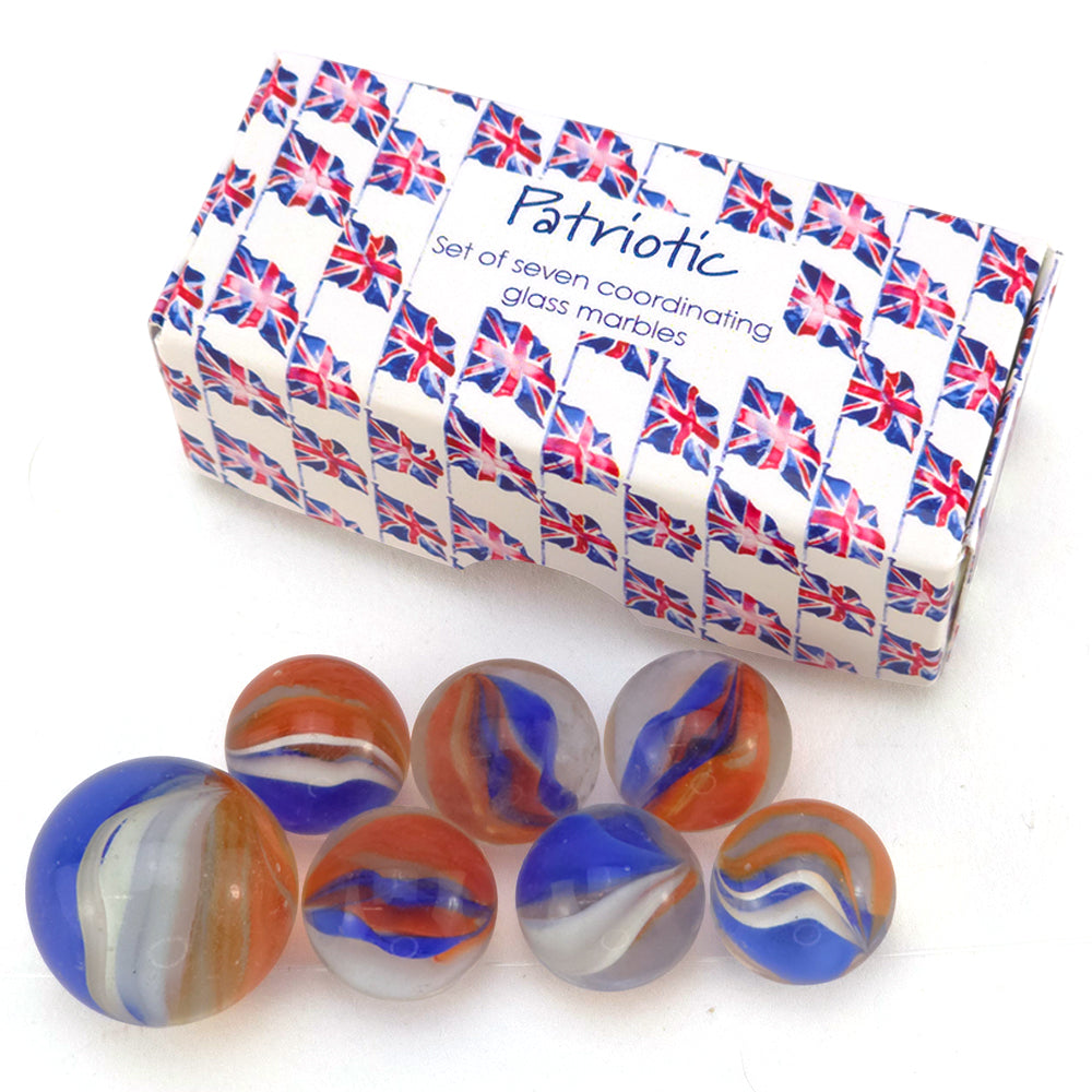 Patriotic | Mini Box of Marbles for Kids | Cracker Filler | Party Bag Gift