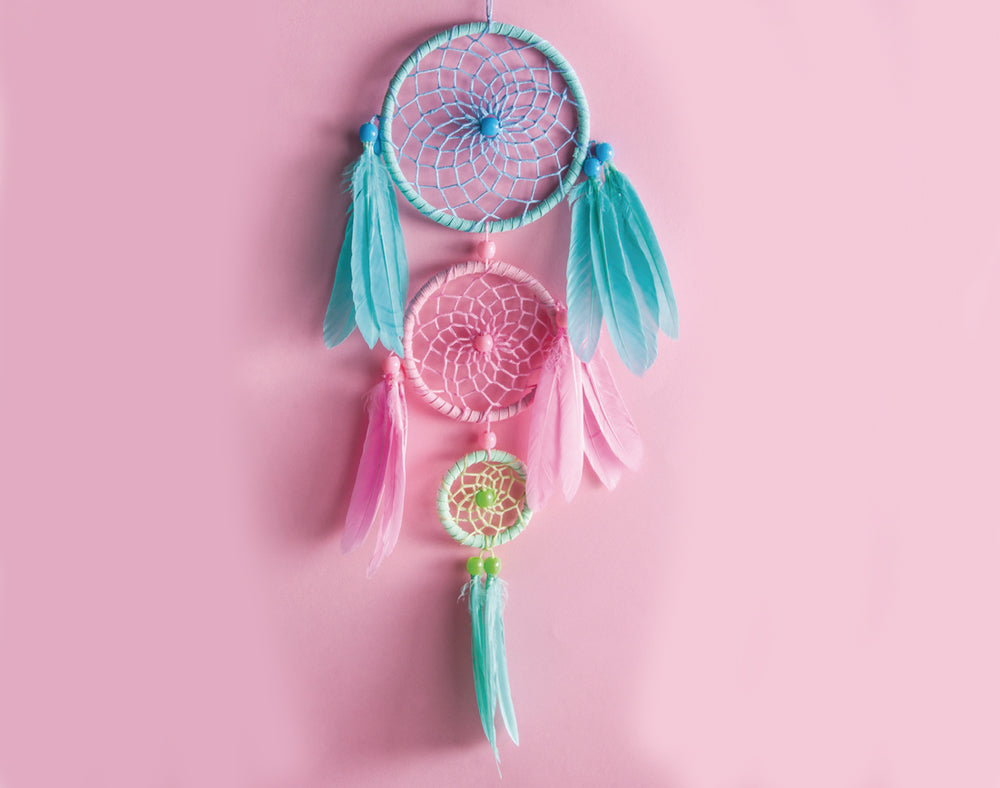 Kit to Make 3 Ring Pastel Dream Catcher - Adults Crafts