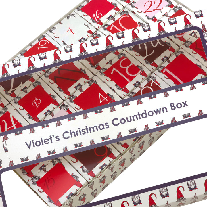 Personalised Advent Calendar Kit | 24 Cubes & Outer Box | Nordic Gonk