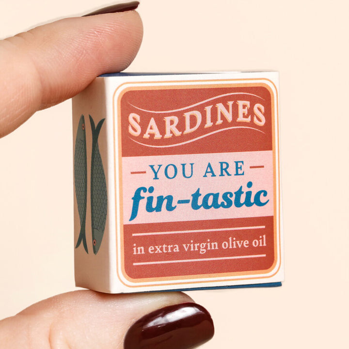 You Are Fintastic | Mini Matchbox &amp; Sardine Token | Little Gift | Cracker Filler