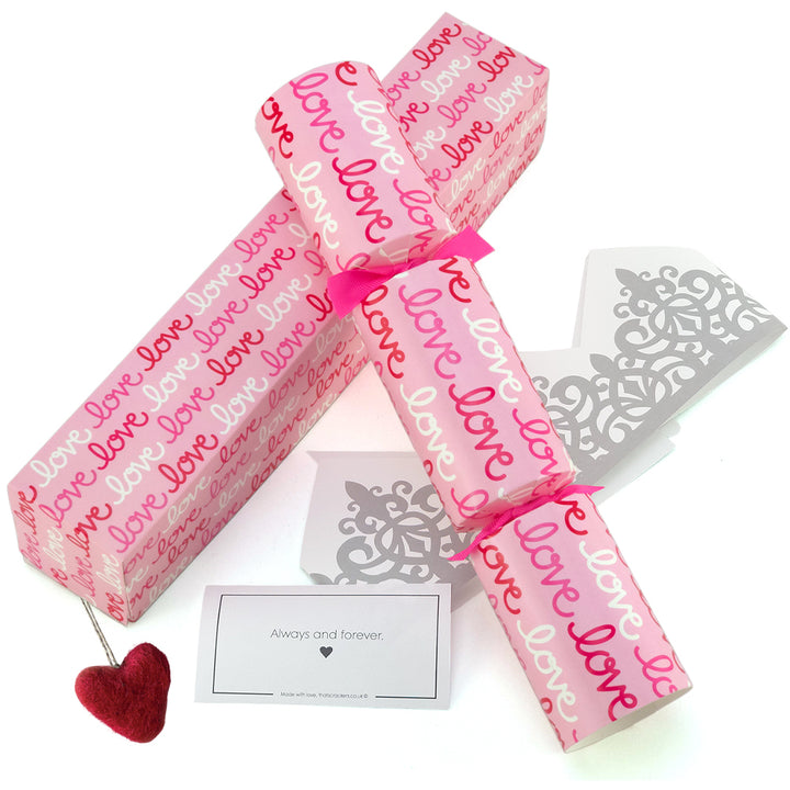 Love Love Love | Single Filled Valentine's Day Cracker | Choice of Gifts