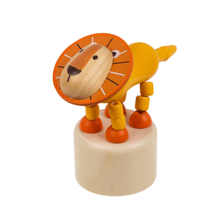 Retro Wooden Animal Push Up Toys | Little Gift | Party Bag Idea