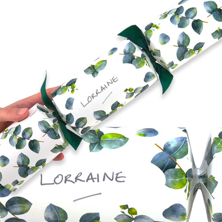 Personalise Your Own Crackers Craft Kit | Watercolour Eucalyptus | Minimum 4