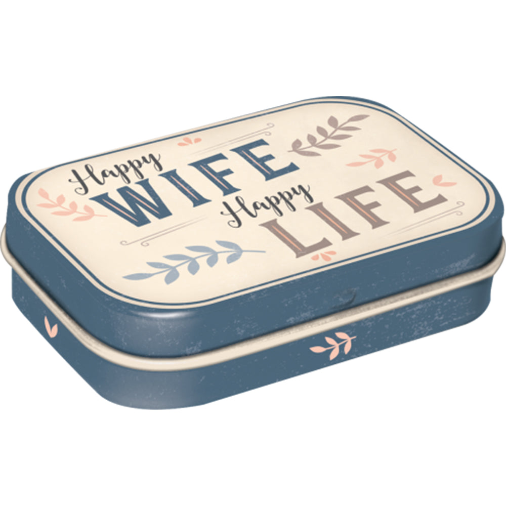 Happy Wife Happy Life | 15g Sugar Free Mint Tin | Cracker Filler | Mini Gift