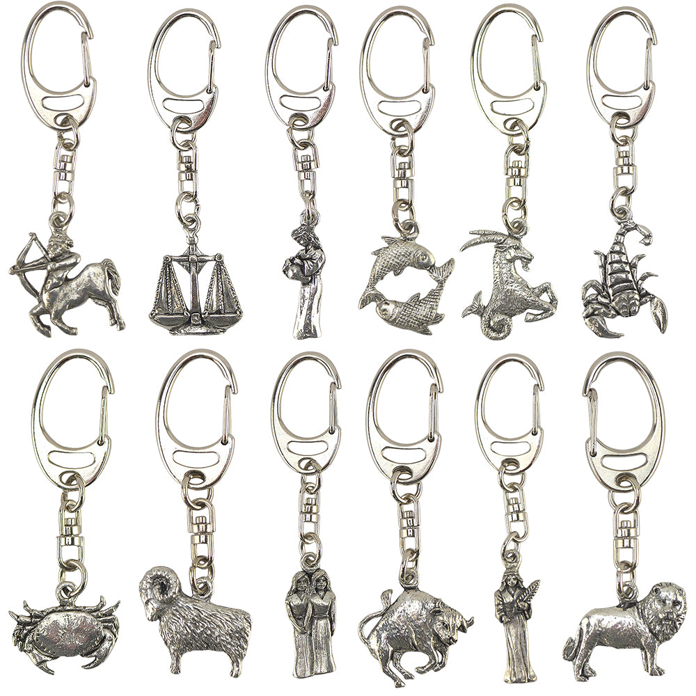Zodiac | Star Sign | English Pewter 3D Keyring | Little Gift | Cracker Filler