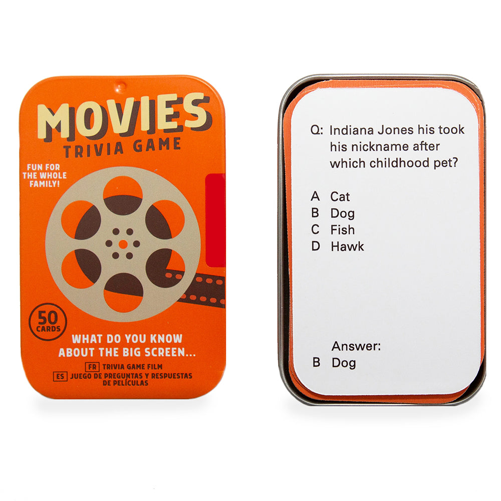 Movies Trivia Game | Gift in a Tin | Mini Gift | Cracker Filler