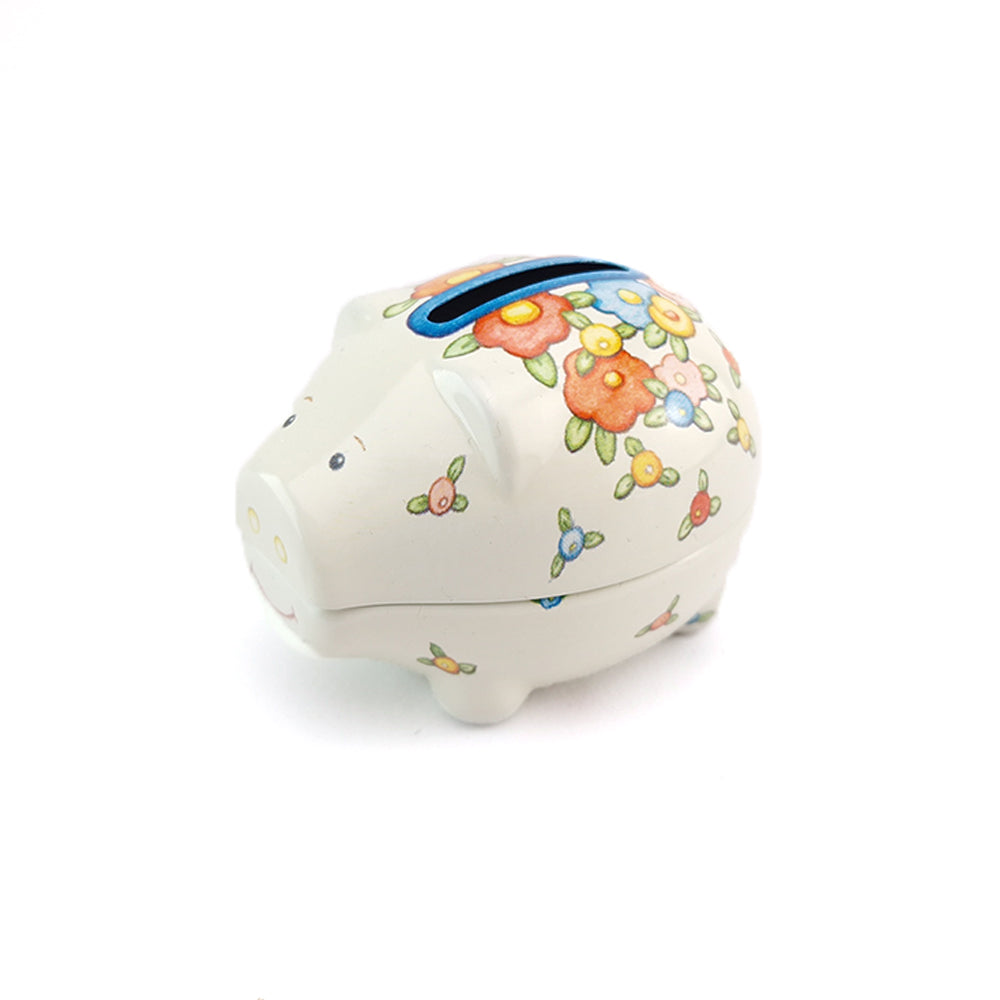 Flowers | Little Coin Piggy Bank | Tin Money Box | Cracker Filler | Mini Gift