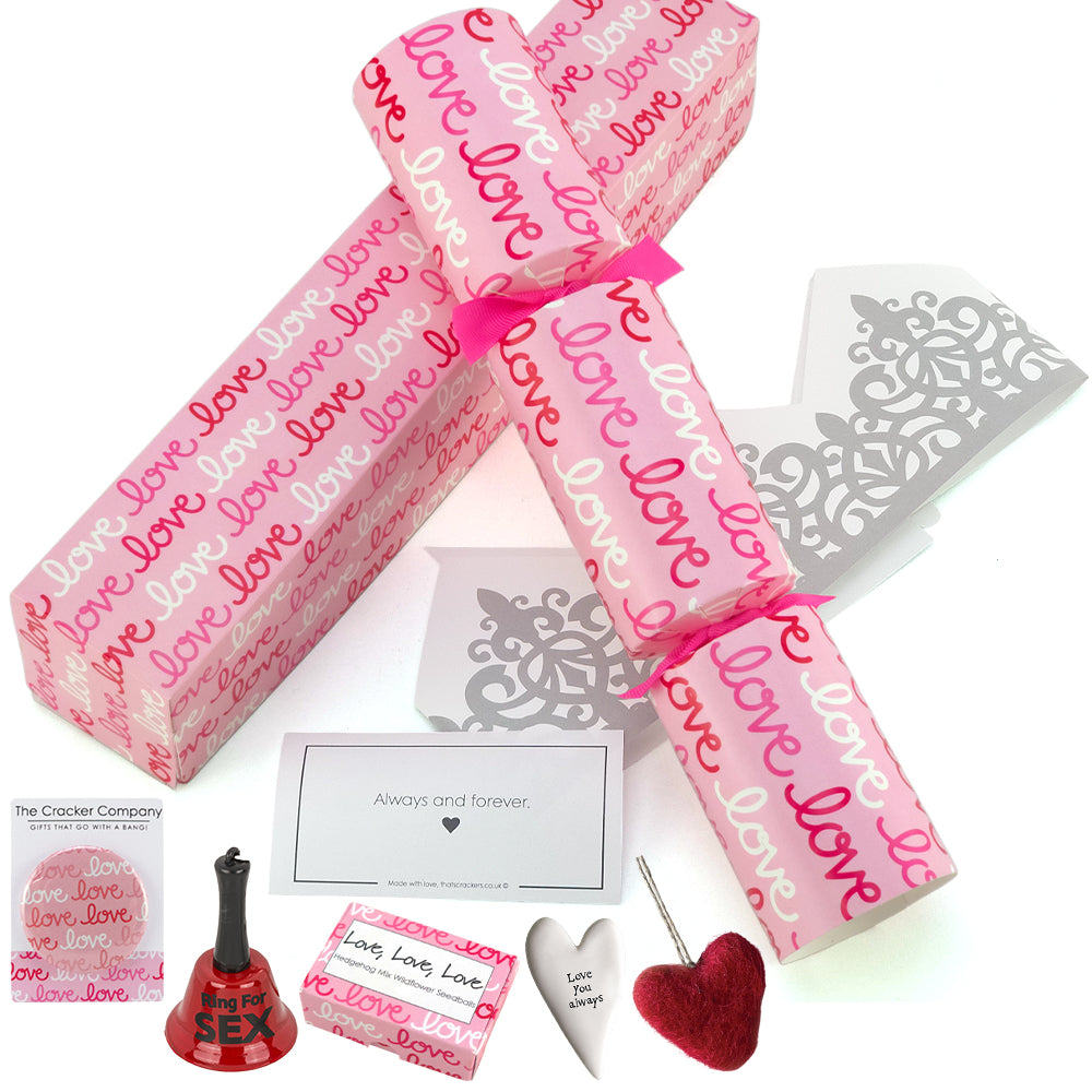 Love Love Love | Single Filled Valentine's Day Cracker | Choice of Gifts