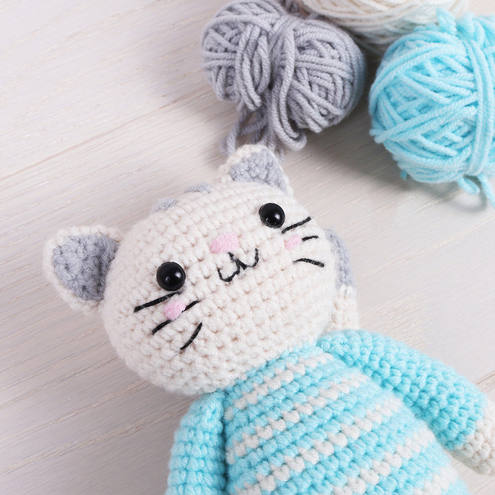 Amigurumi Cat | Complete Crochet Craft Kit | 19cm Tall