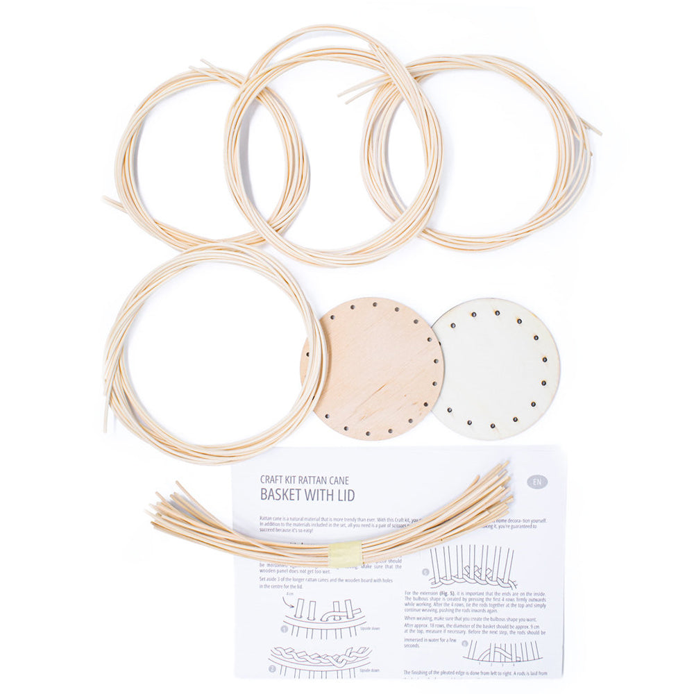 Basket Making Kit with Lid | Rattan Basket Craft Kit