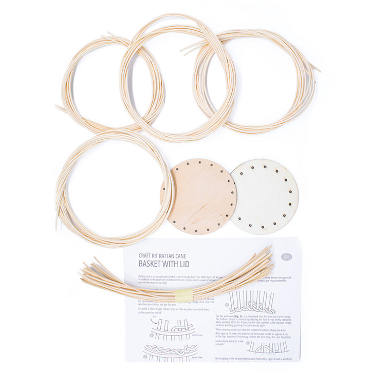 Basket Making Kit with Lid | Rattan Basket Craft Kit