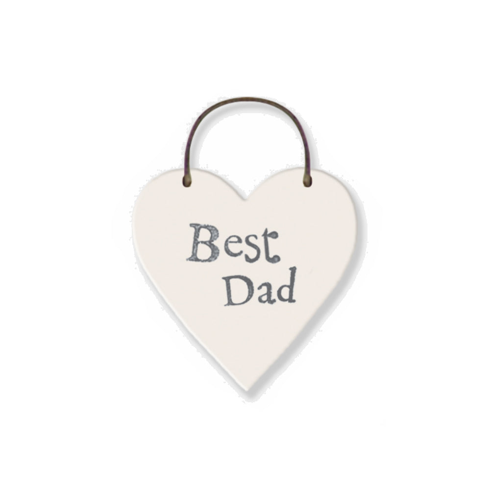Best Dad - Mini Wooden Hanging Heart - Cracker Filler Gift
