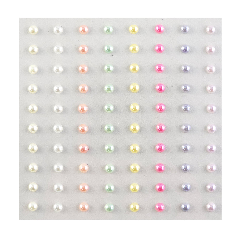 Self Adhesive Gems or Pearls | 4mm | 80 per Sheet | Crafts &amp; Papercrafts